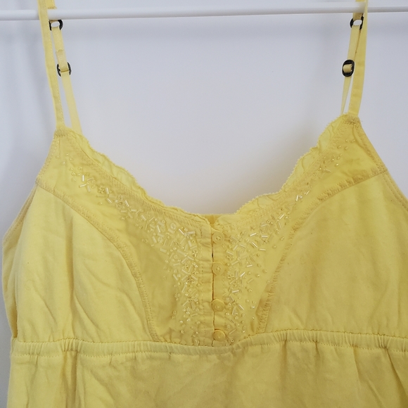 EUC Aeropostale Yellow Beaded Tank. - Picture 3 of 4
